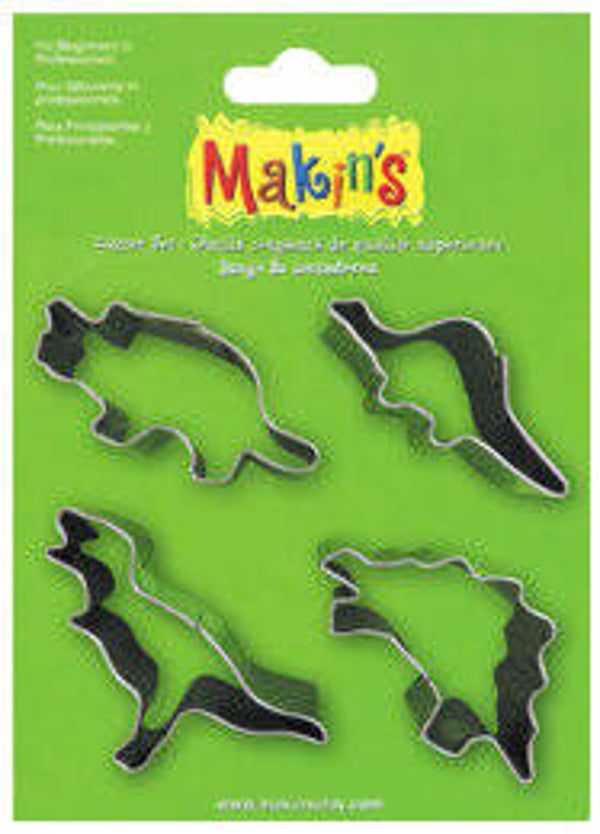 Stainless Steel Cutter Set Dinosaurs 4 PC Set (37102MC)