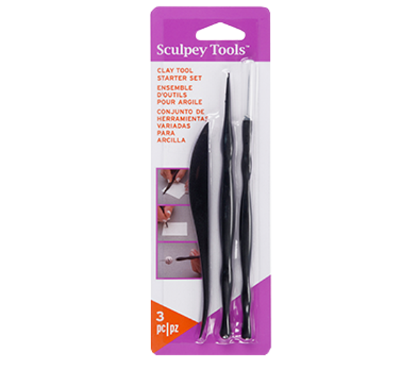 Sculpey Clay Tool Starter Set, set of 3 (ASCTV01)