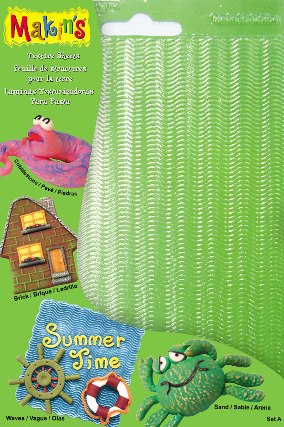 Makins Texture Sheets Set A (Sand, Wave, Brick, Cocclestone)