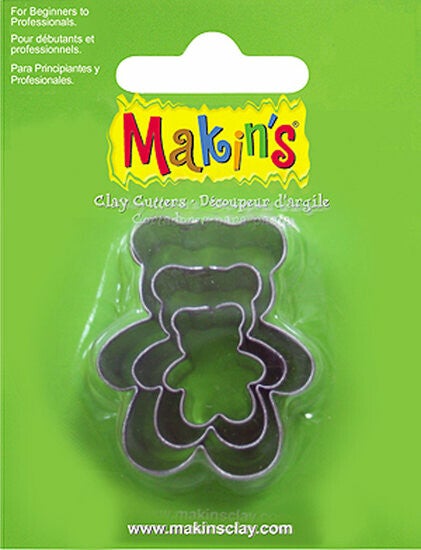 Stainless Steel Cutter Teddy Bear 3 PC Set (36011MC)