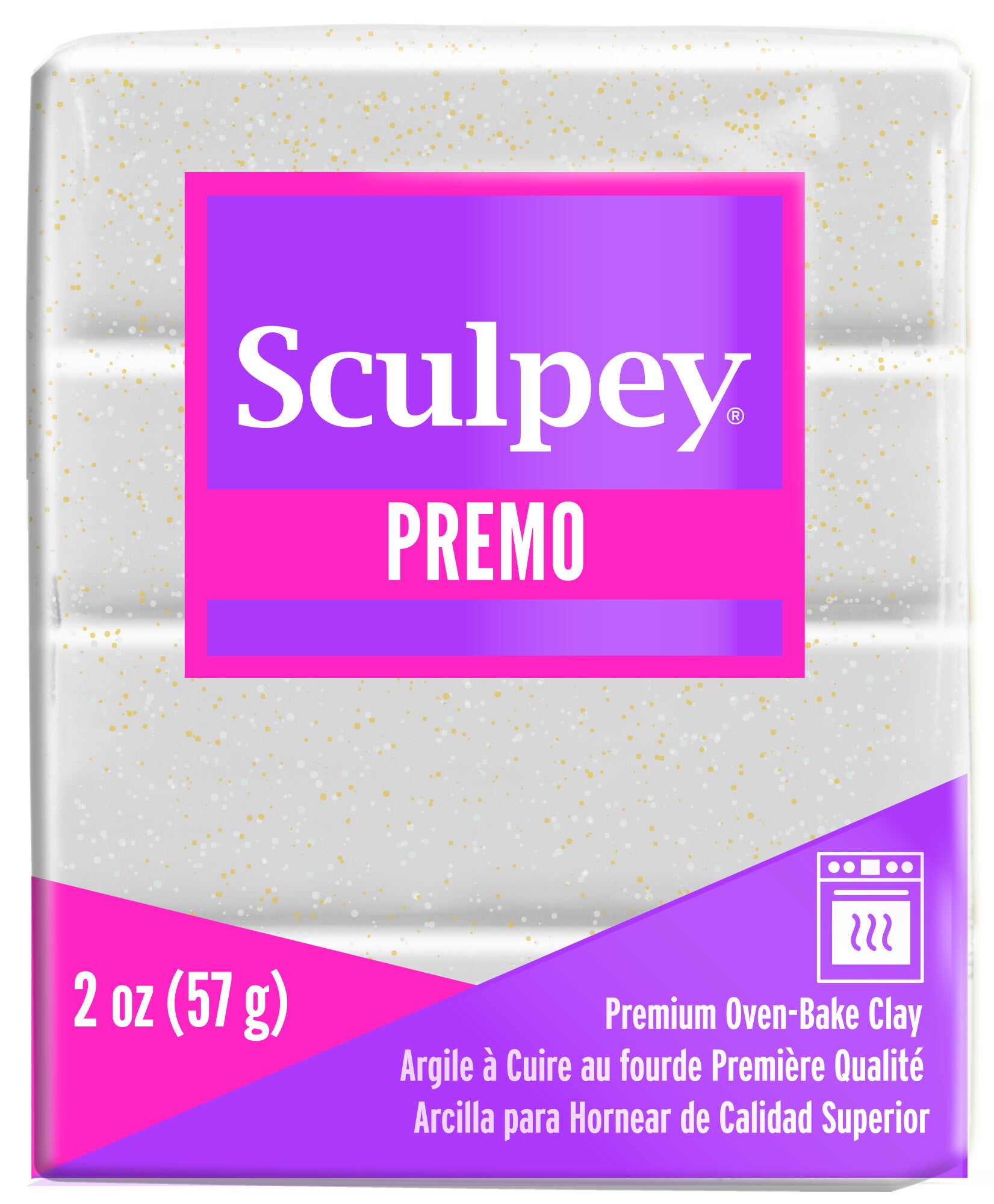 Sculpey Premo -- White Gold Glitter (5132)