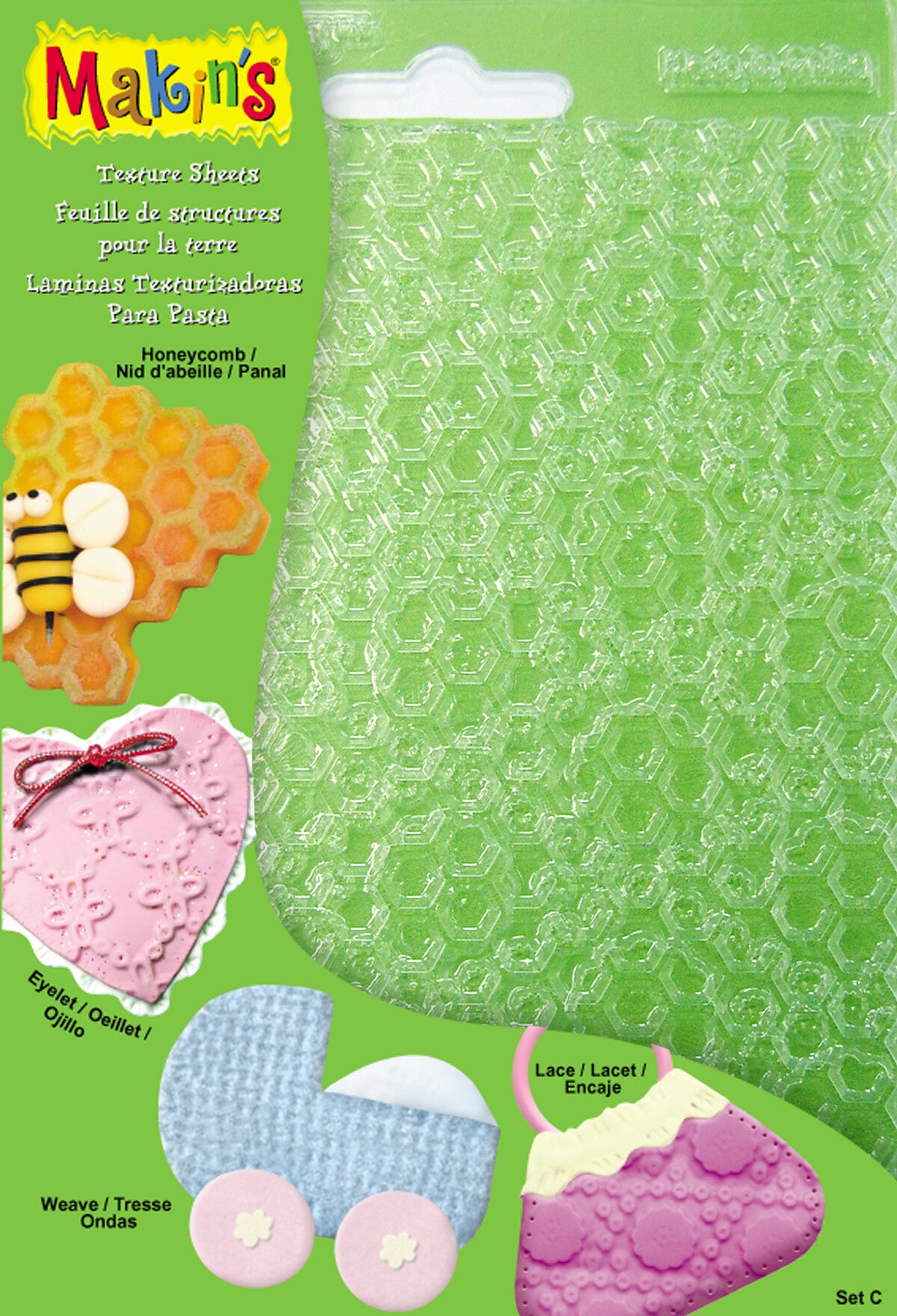 Makins Texture Sheets Set C (Honeycomb, Weave, Eyelet, Lace)