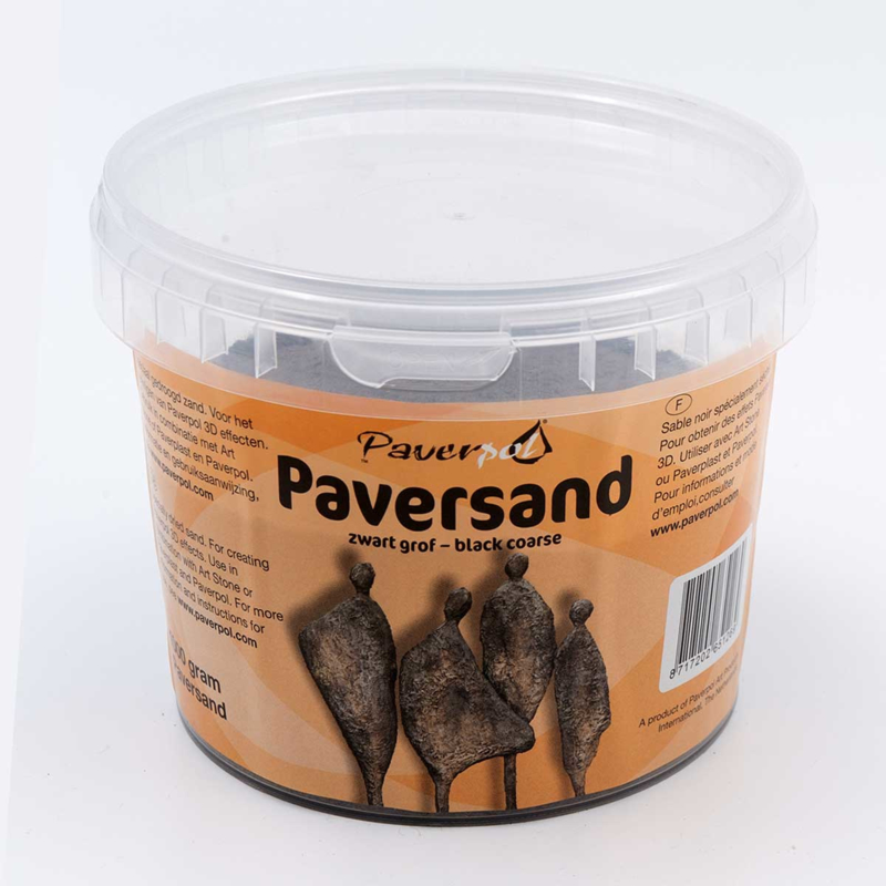 Paversand zwart/grof 1000 gr