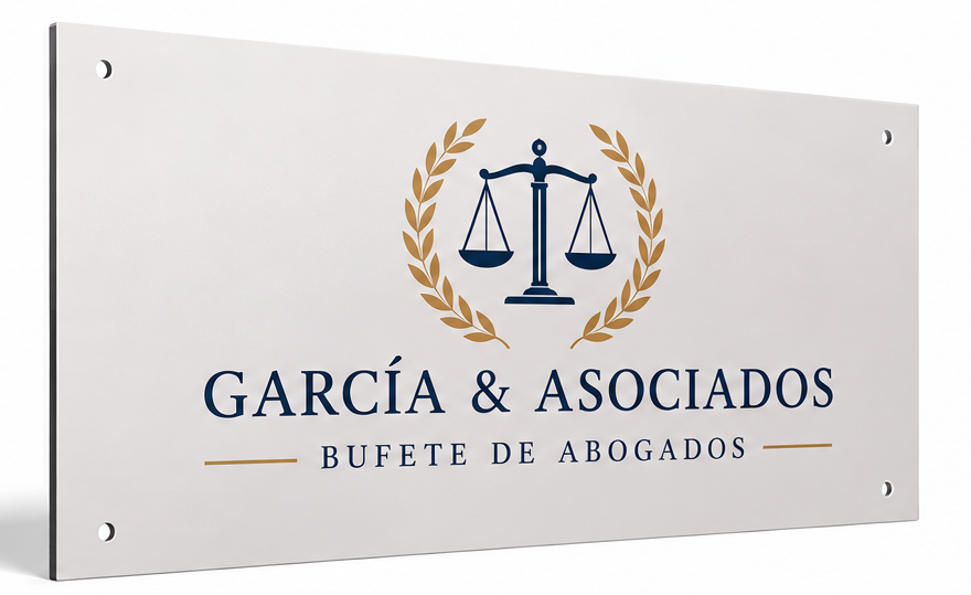 Placa metálica para puerta