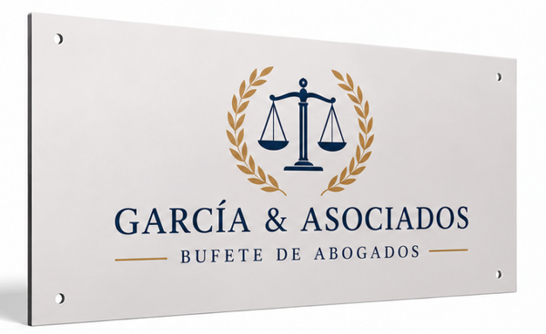 Placa metálica para puerta