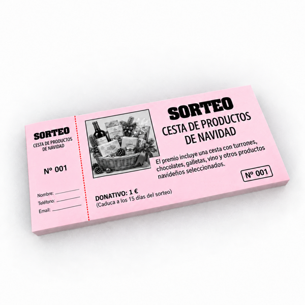 Rifas personalizadas en talonarios