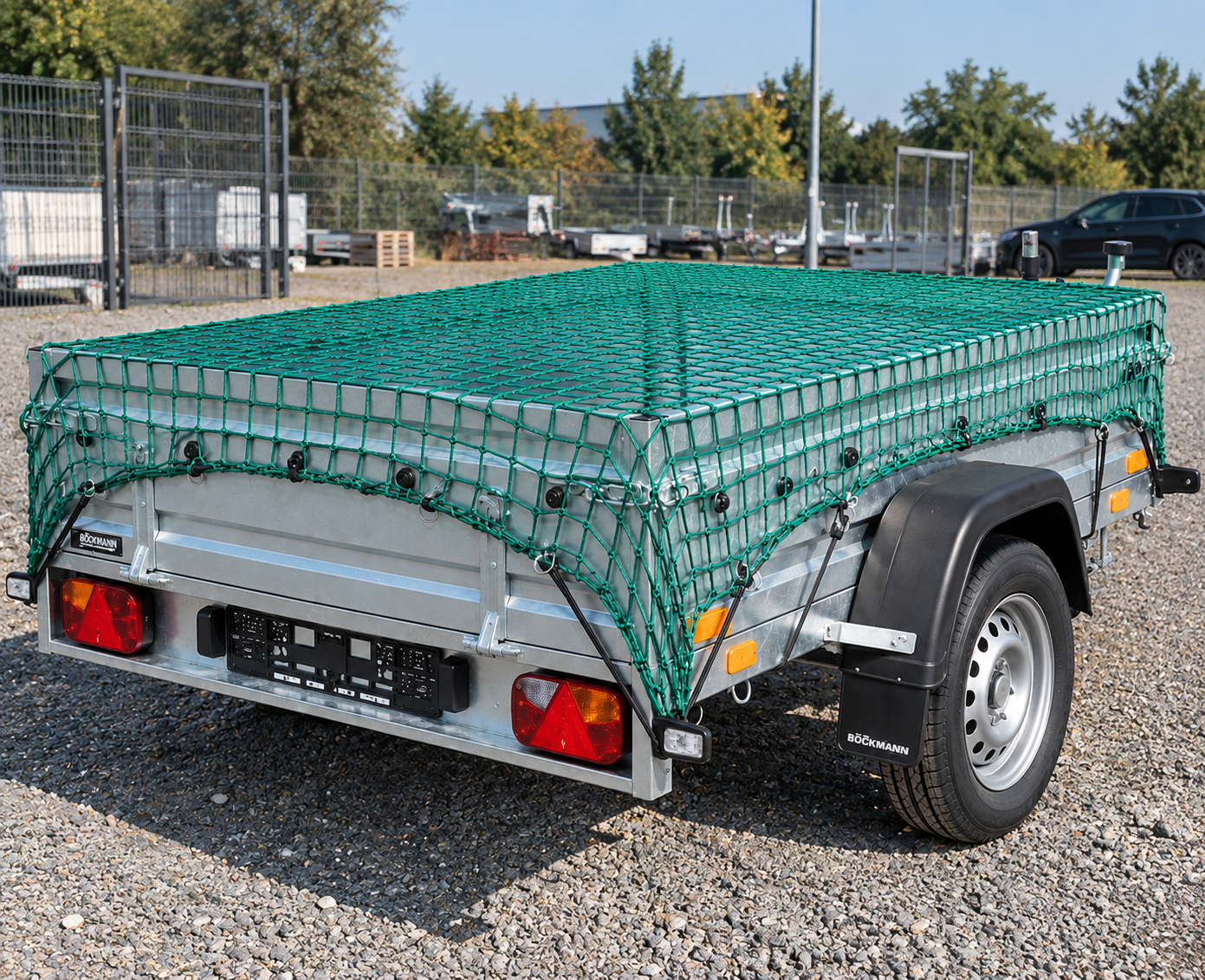 Anhängernetz zur Sicherung von Transportgütern auf einem Anhänger