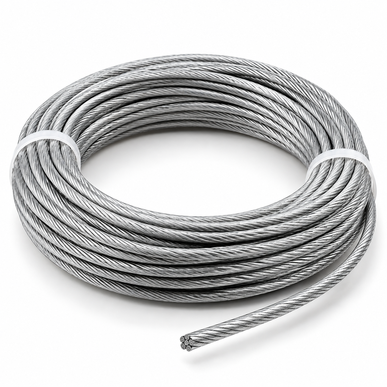 PVC-ummanteltes Stahlseil Ø 4 mm für Netze
