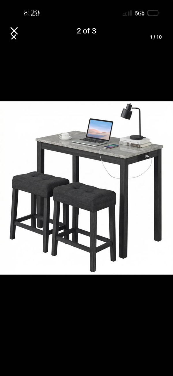 Bar height dining set