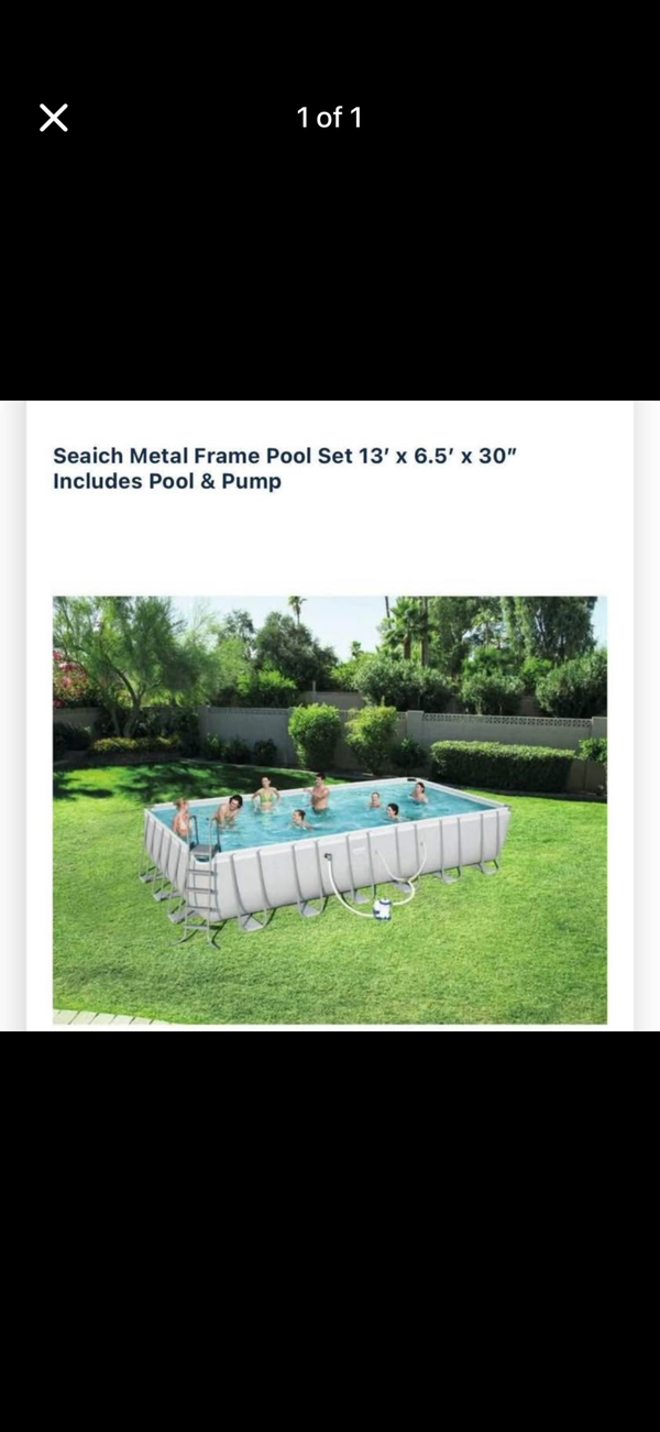 13x6.5x30” above ground pool