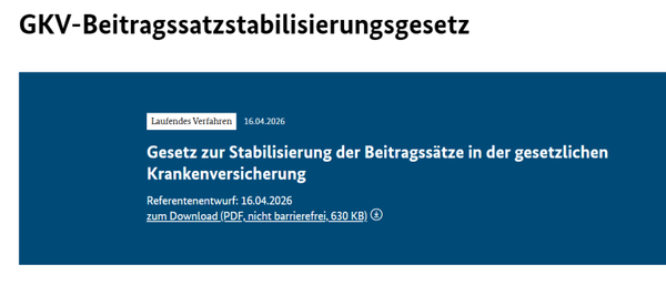 GKV Beitragssatzstabilisierungsgesetz