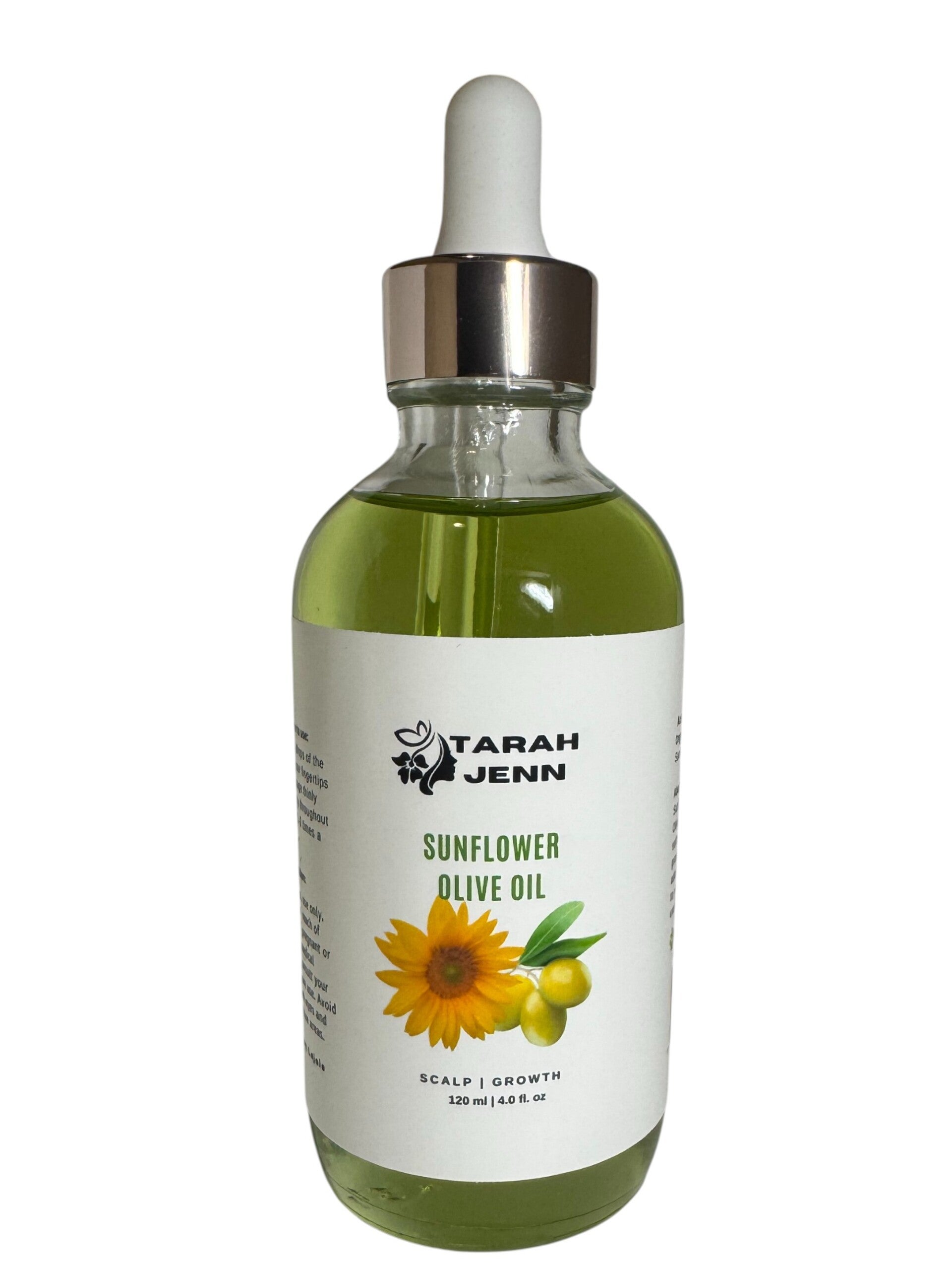 Sunflower & Olive  Oil, Organic, Cold Pressed,  Soften and smoothen hair  Large size  4 oz