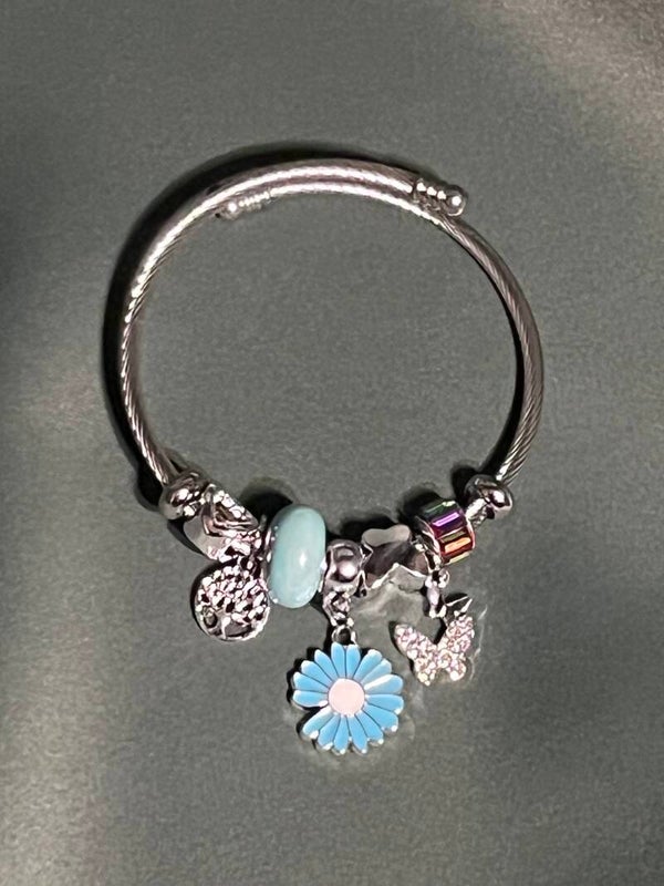 RVS armband met bedels