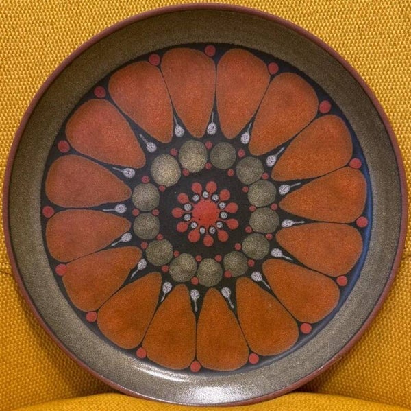 Grote Decoratieve Keramische Schaal – Portaceli (Vintage, Spanje, Jaren '70)