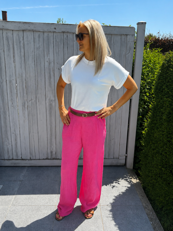 Fuchsia broek in tetra
