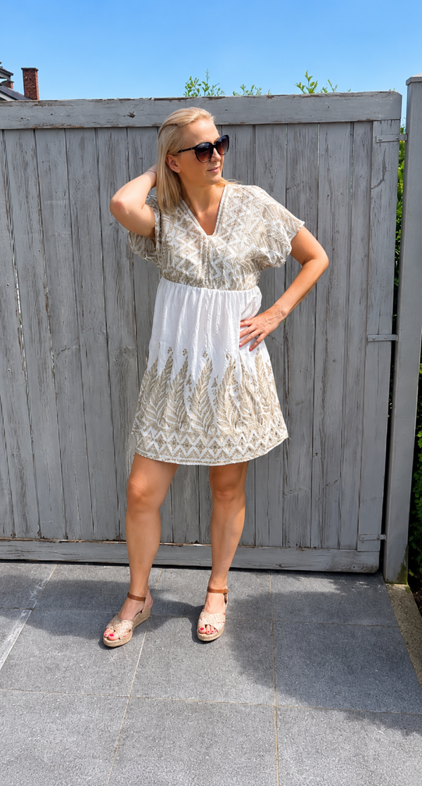 Korte jurk bohemian stijl