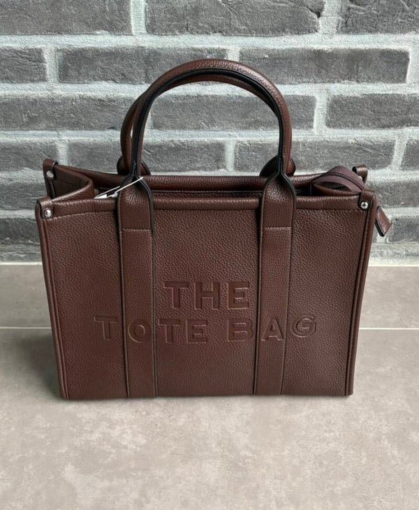 Donkerbruine handtas