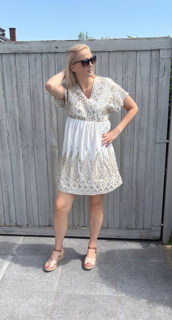 Korte jurk bohemian stijl