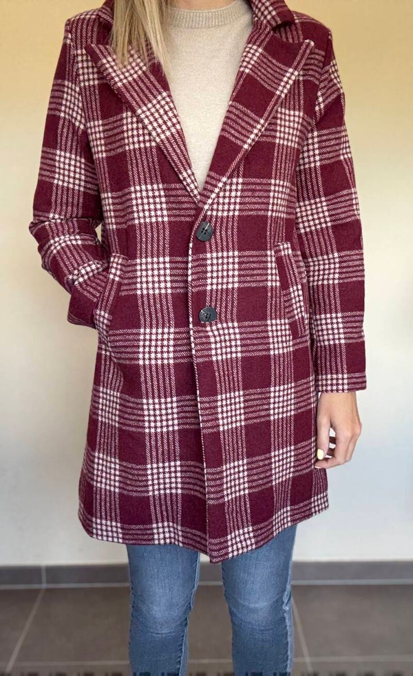 Bordeaux halflange jas