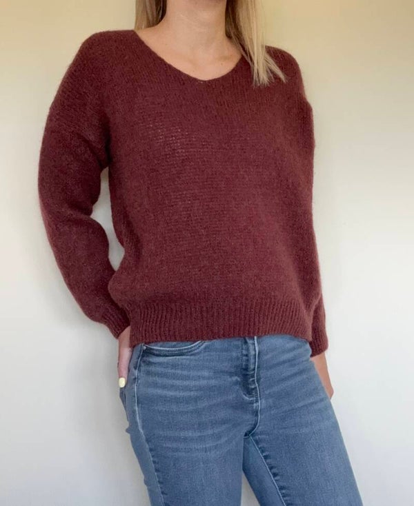 Bruine gebreide pull