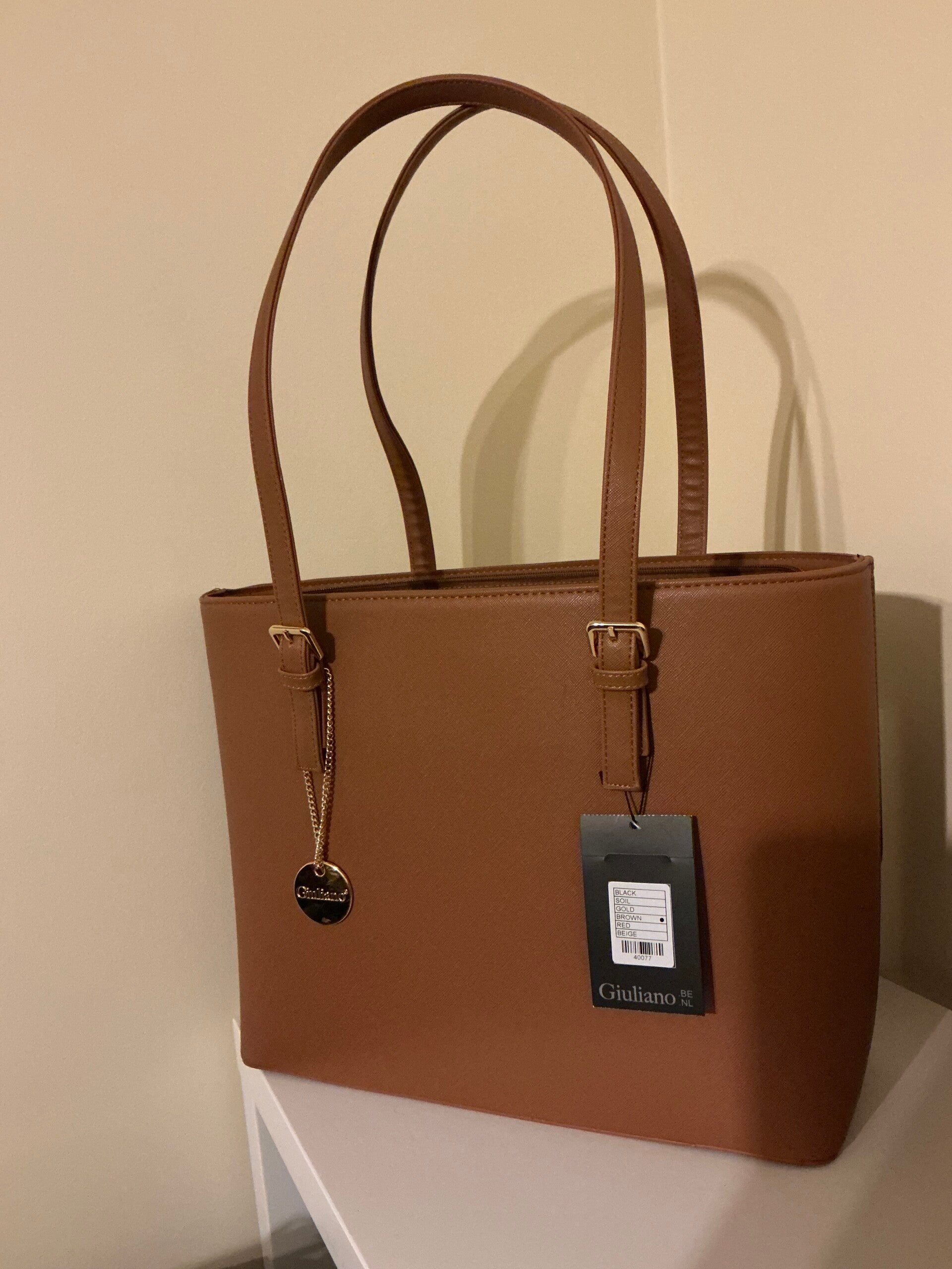 Grote bruine handtas