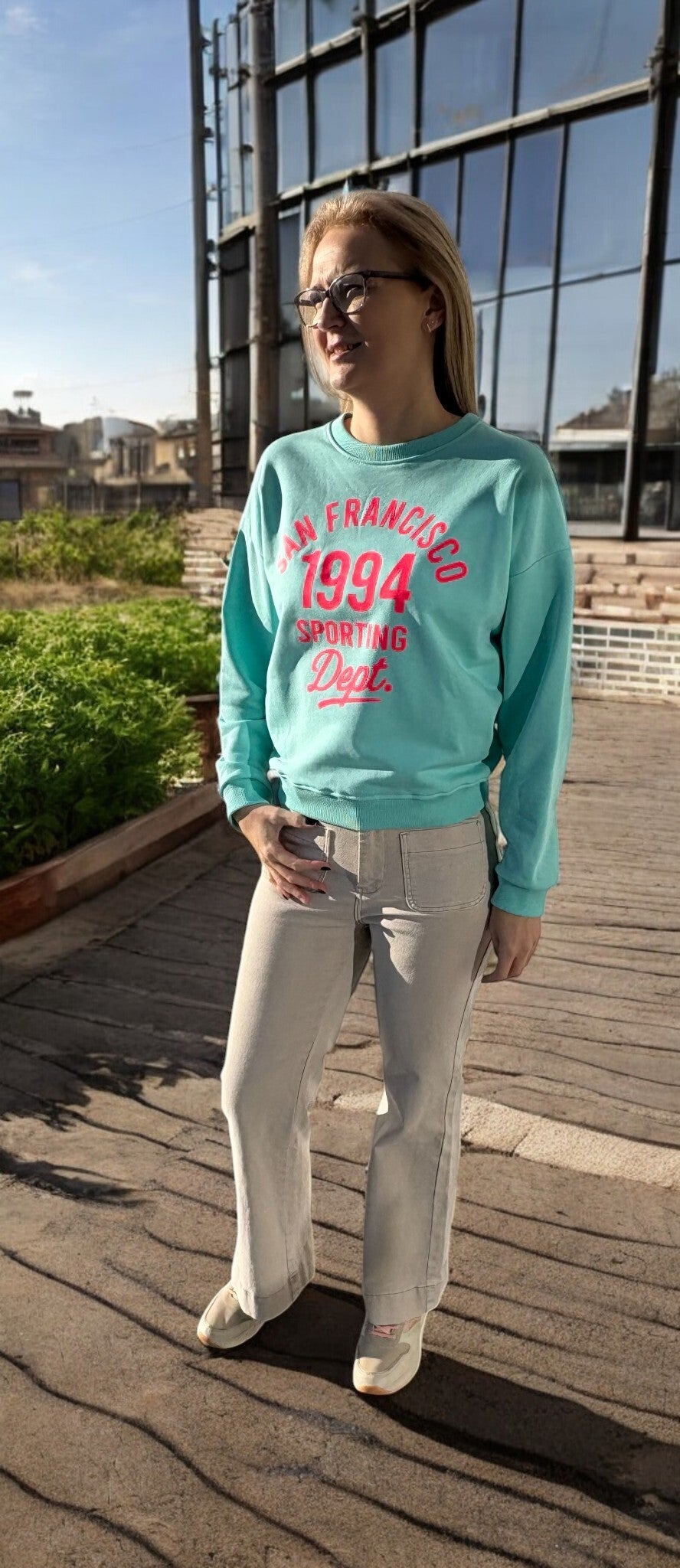 Terra di Siena - Sweater met opschrift