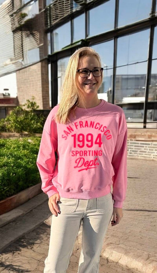 Sweater met opschrift - Terra di Siena