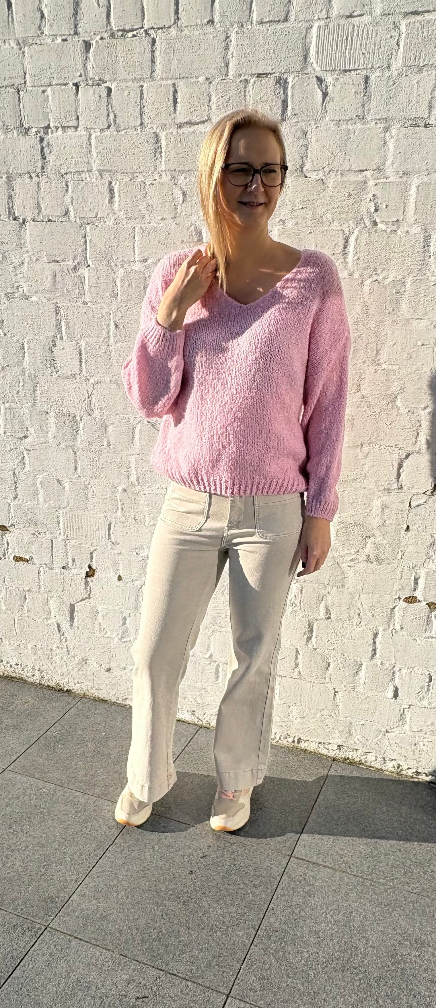 Terra di Siena - pull met opschrift rug