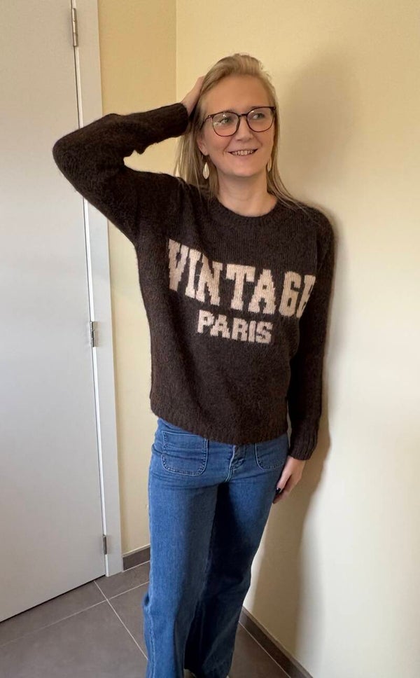 Bruine pull (vintage)