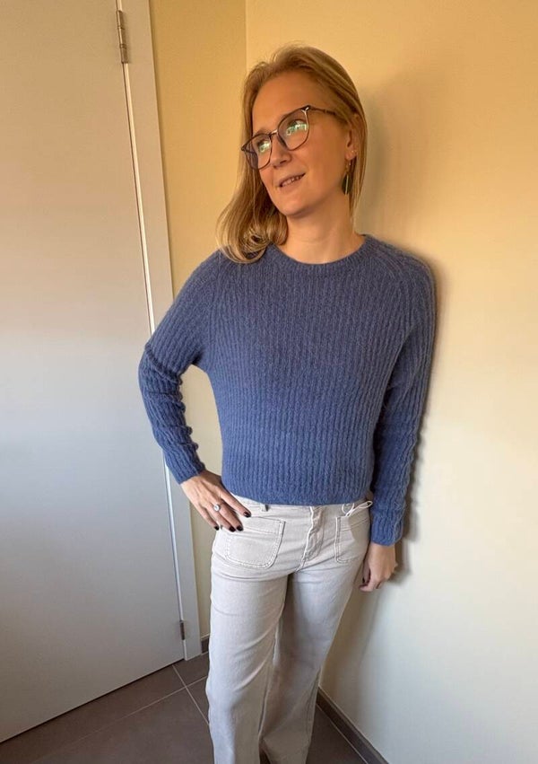 Blauwe pull