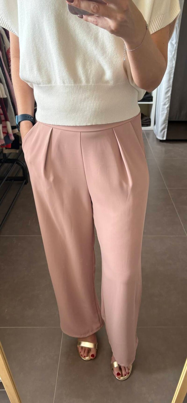 Roze broek met elastische band
