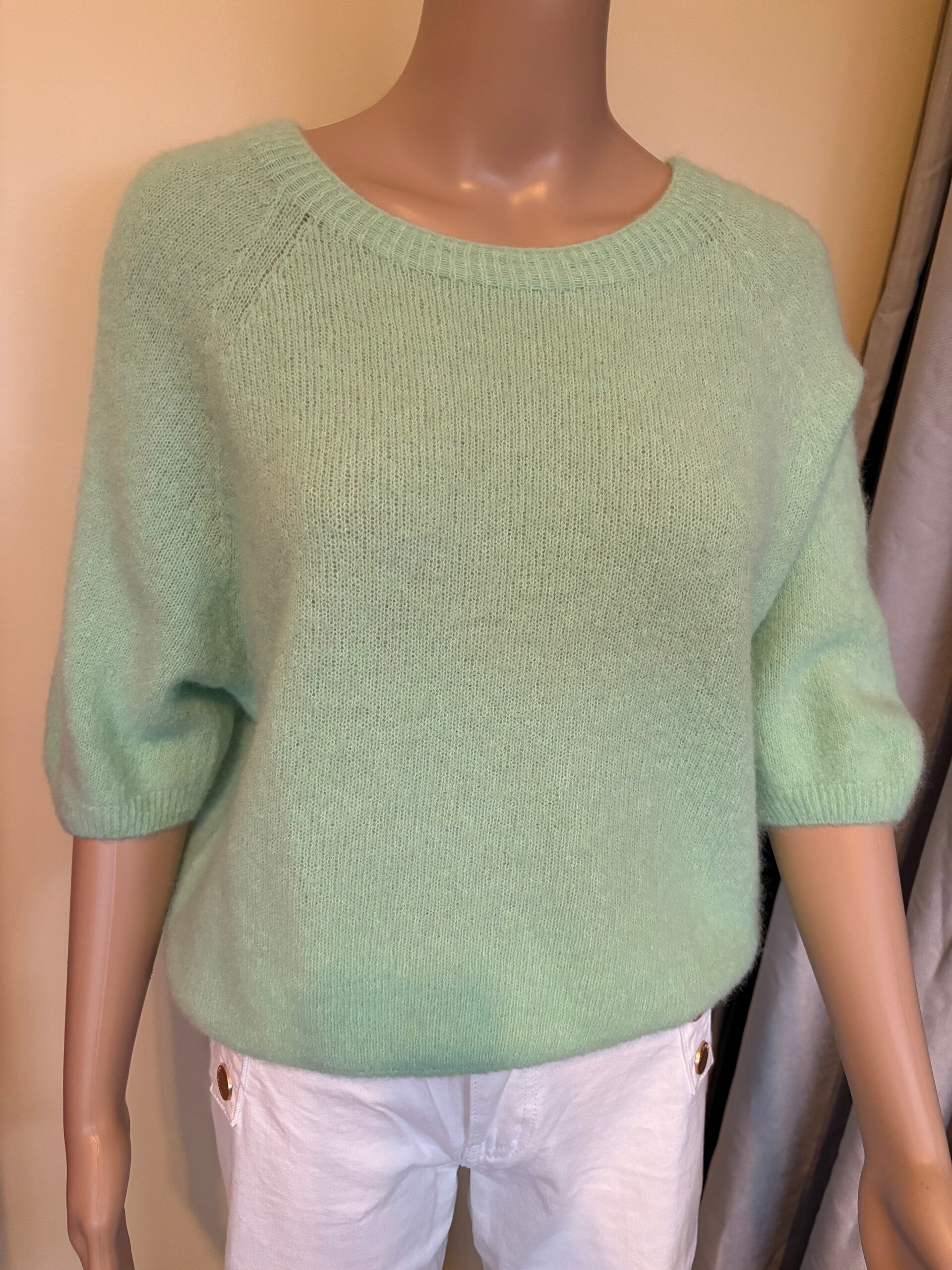 Gebreide shirt korte mouwen