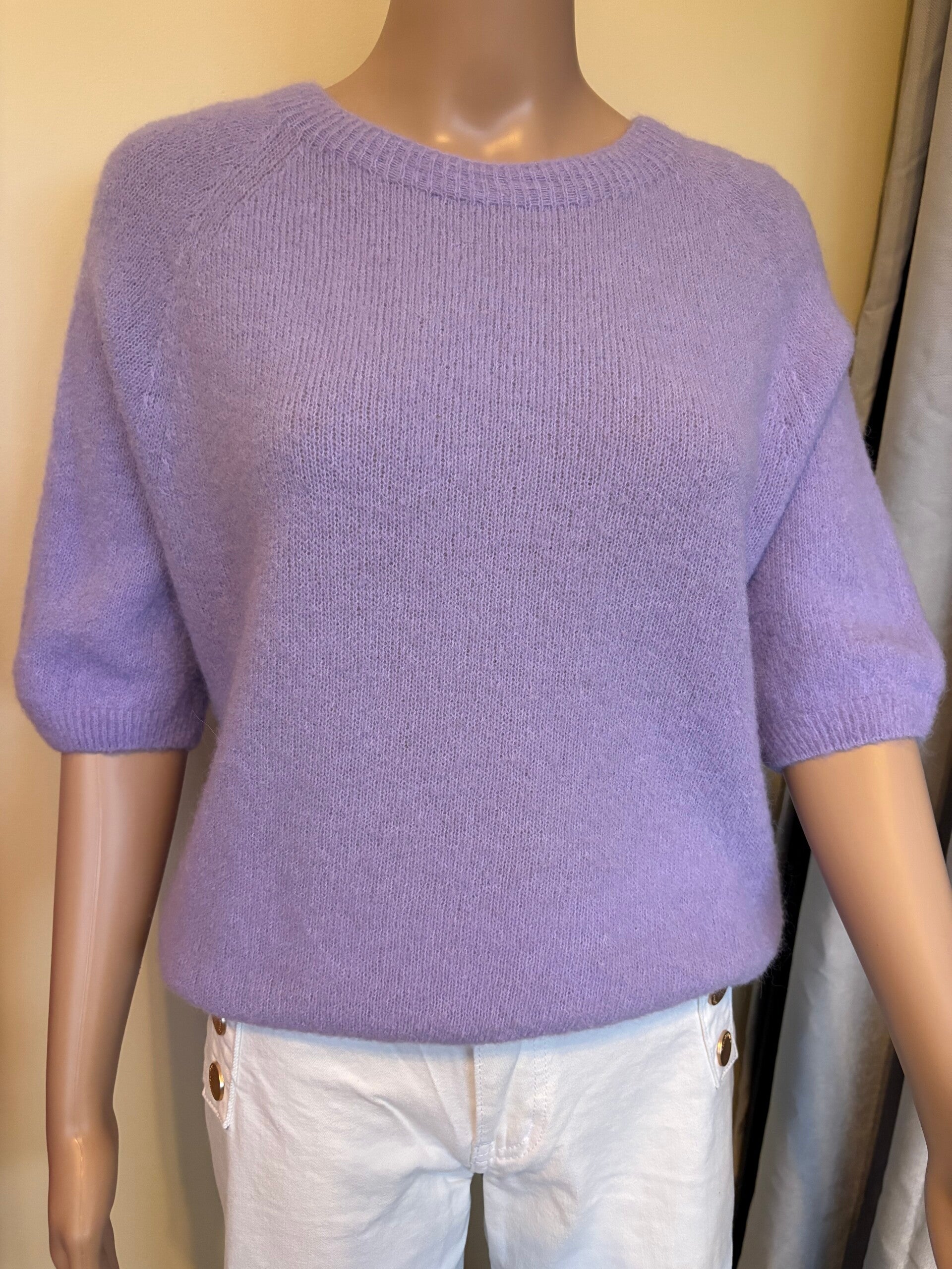 Gebreide shirt korte mouwen