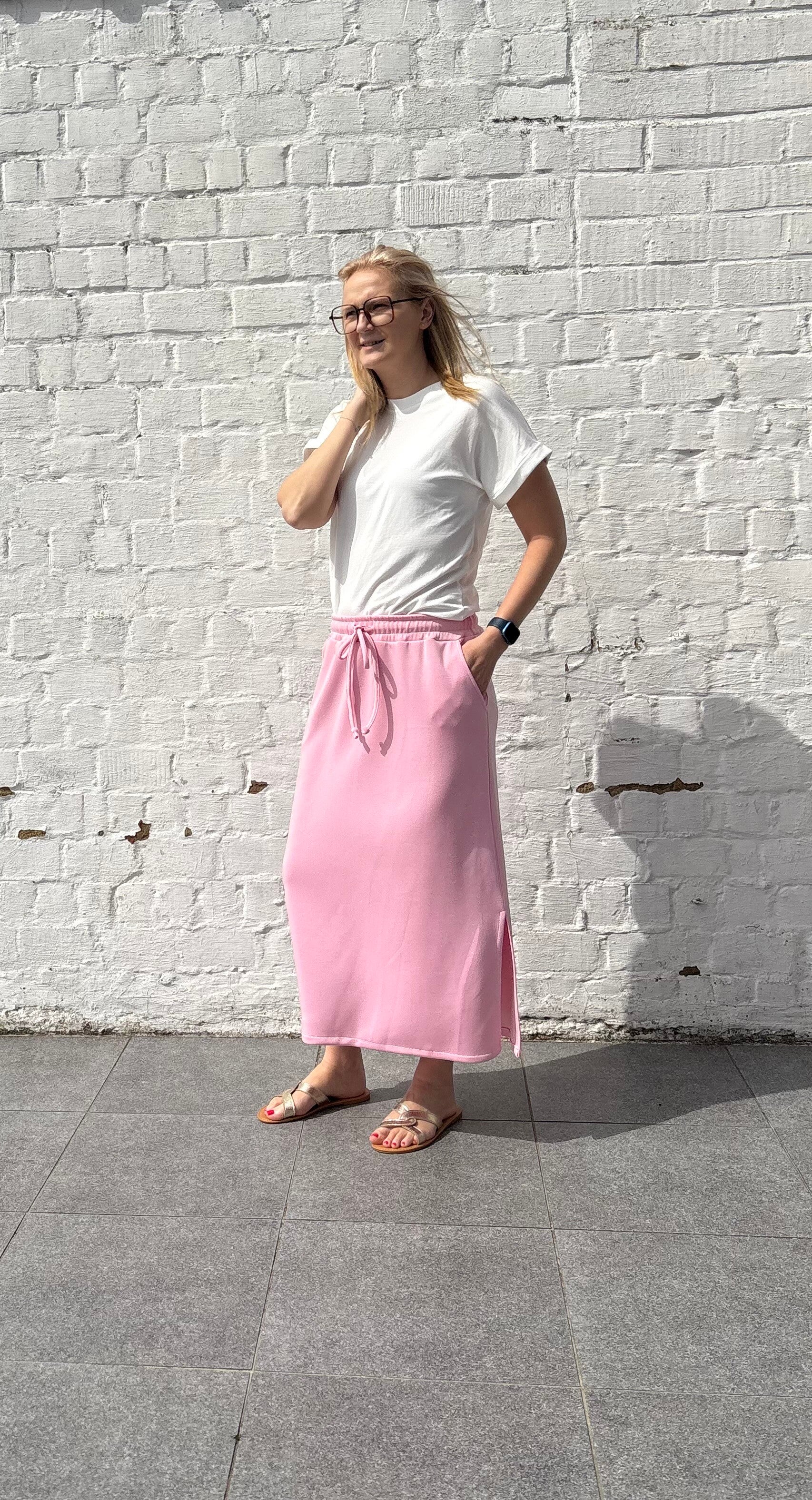 Lange roze rok