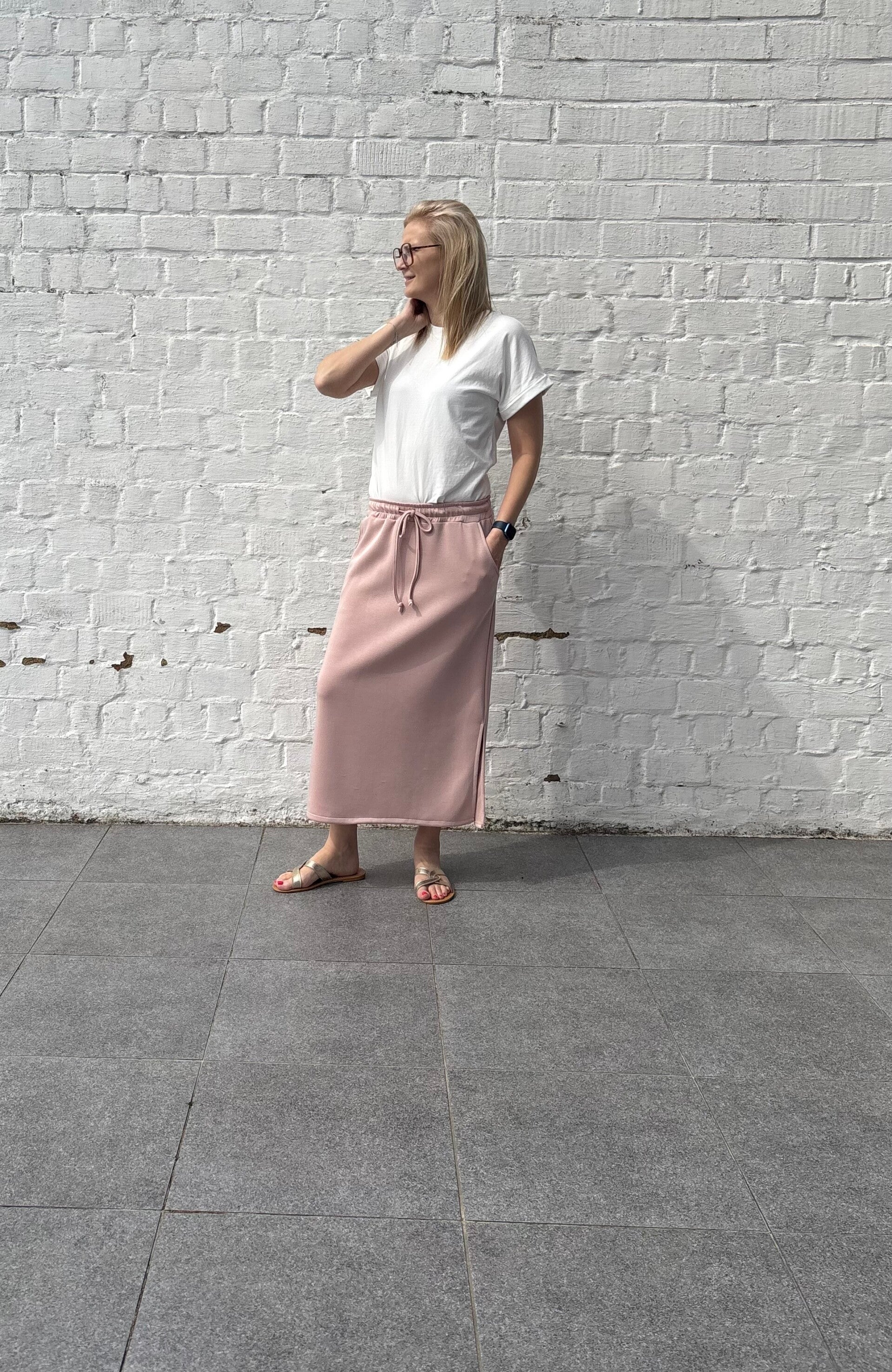Lange oudroze rok