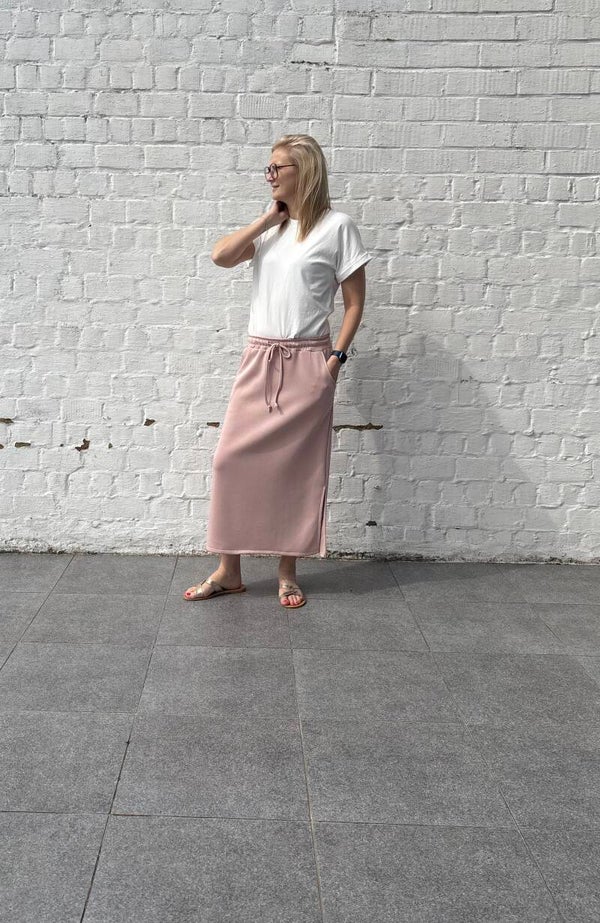 Lange oudroze rok