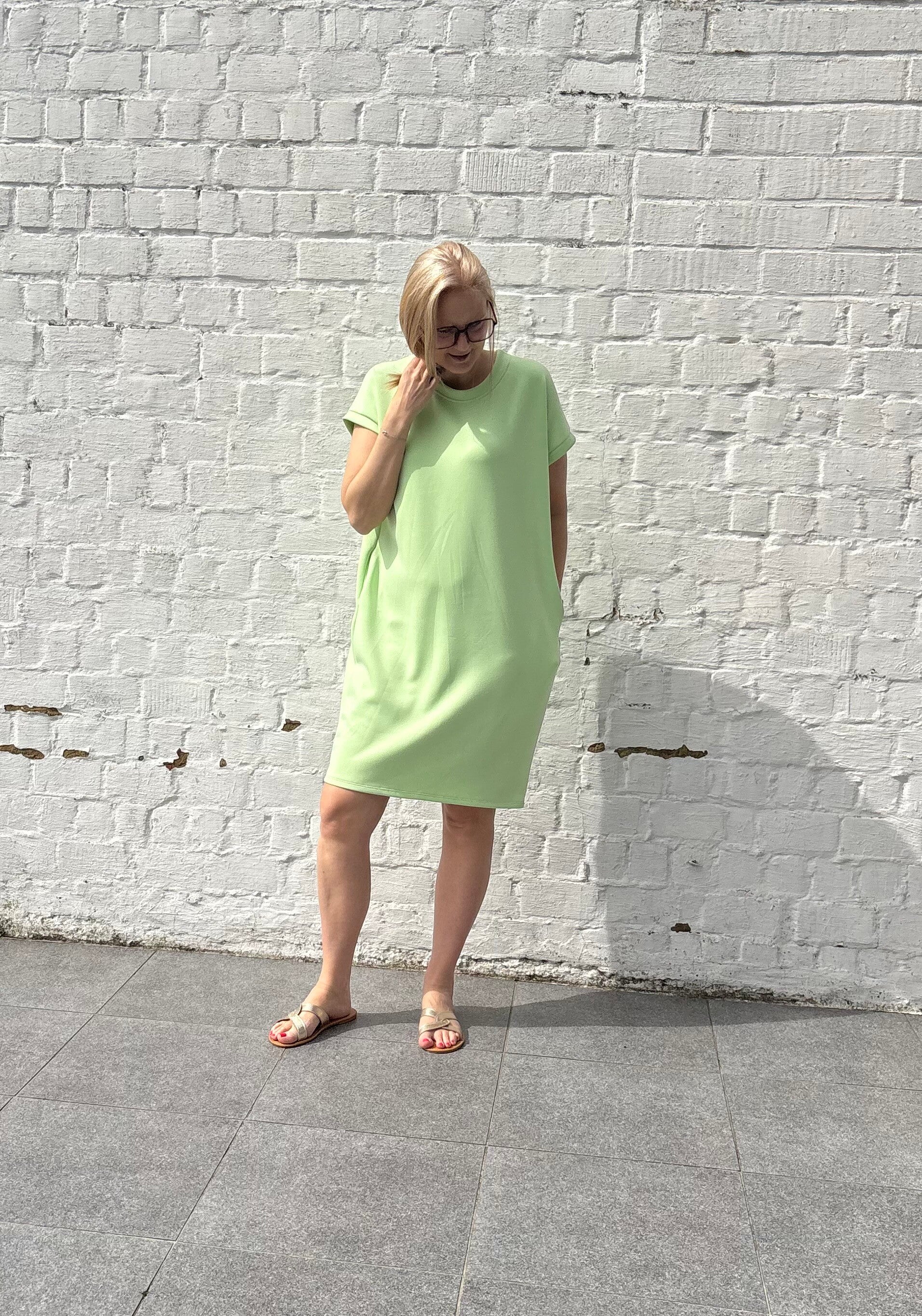 Mintgroene jurk