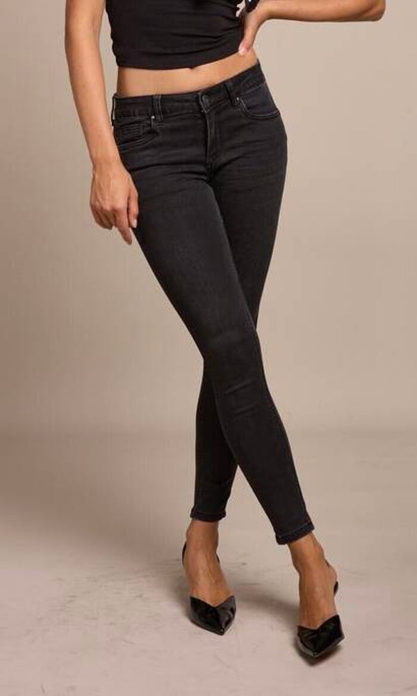 Jeans met lage taille zwart