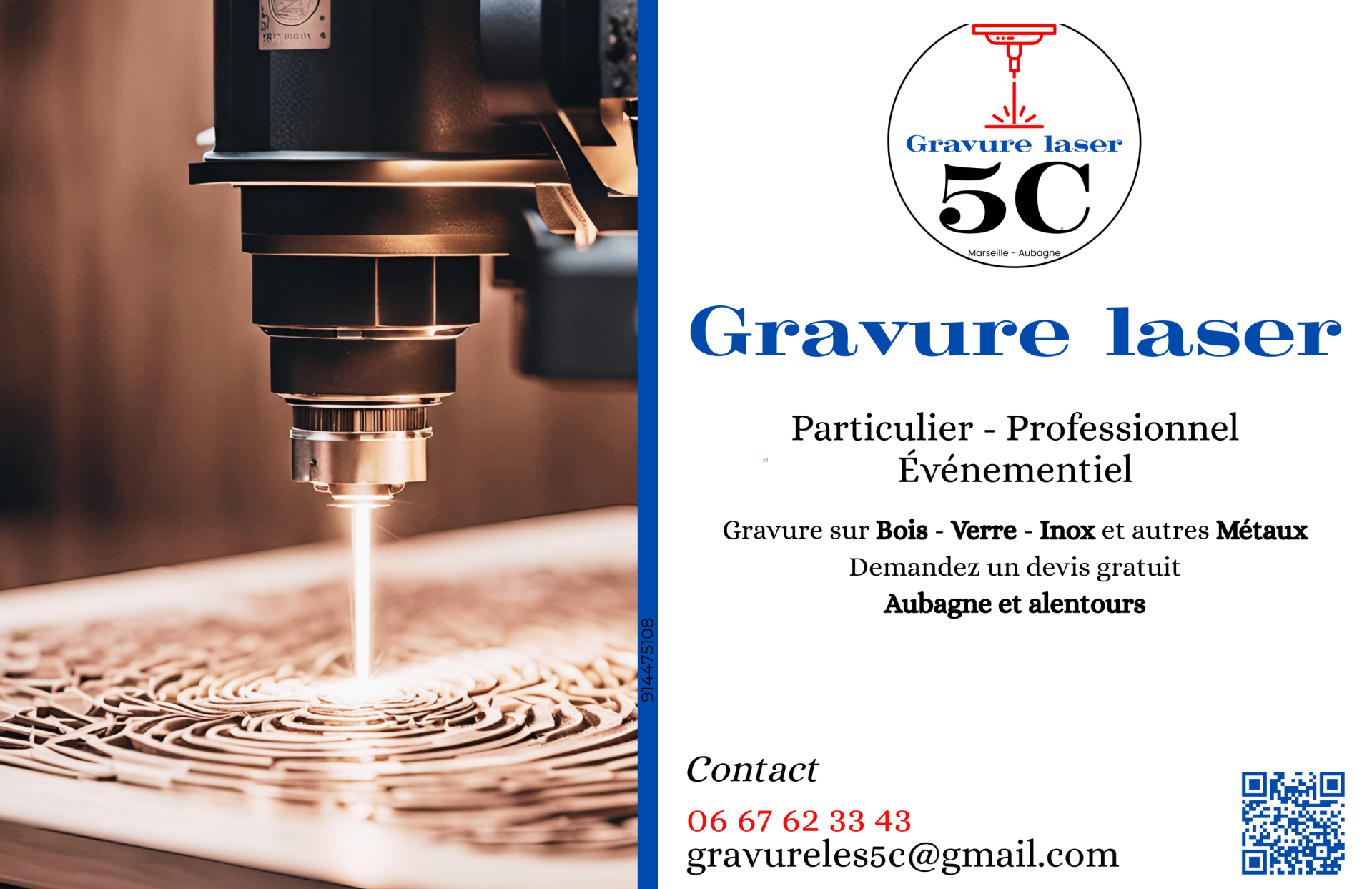 carte visite gravure laser Aubagne et marseille