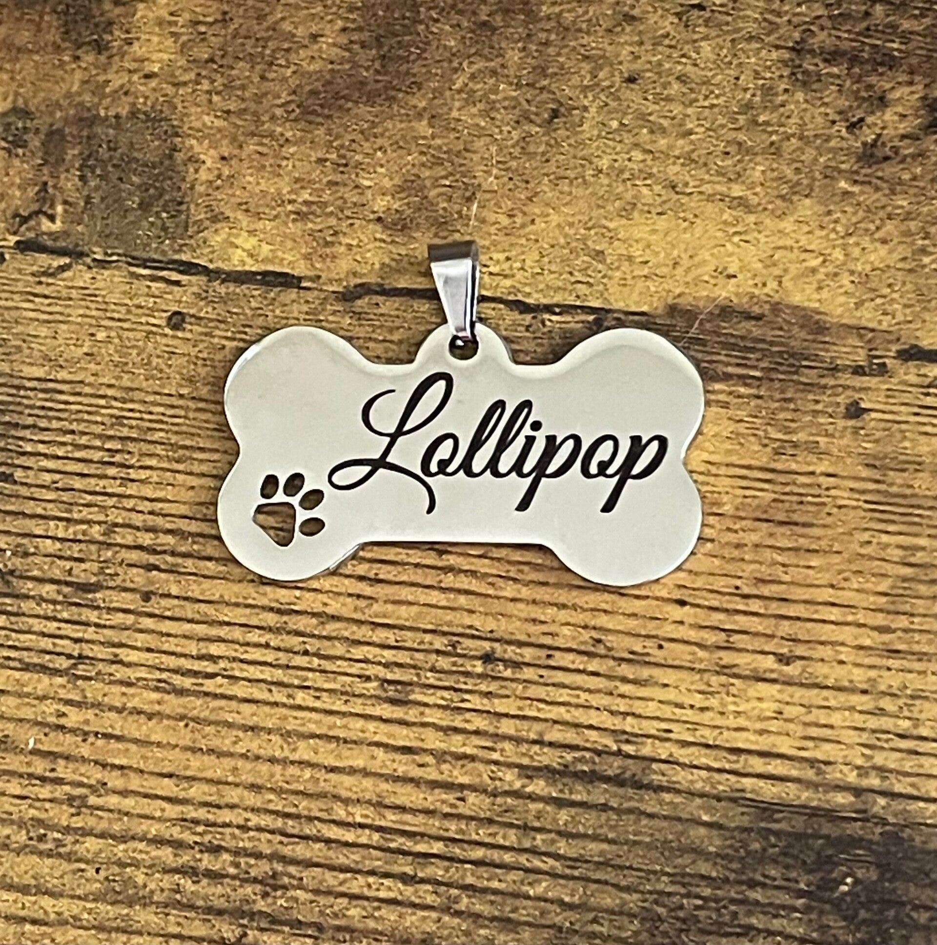 Plaque identité Chien avec patte