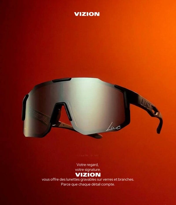 Lunettes Vizion Noir/ gris reflet argent