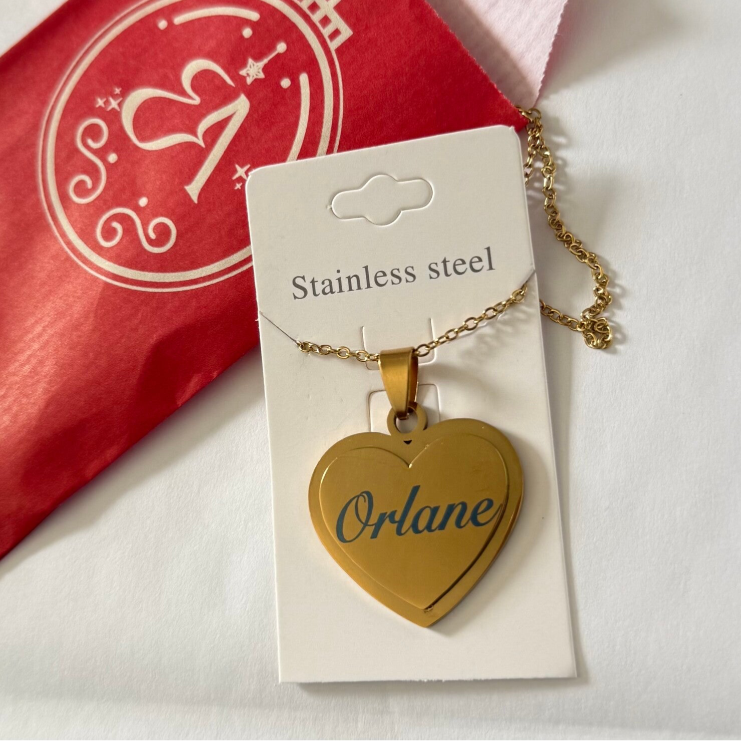 Chaîne à Graver Cœur doré