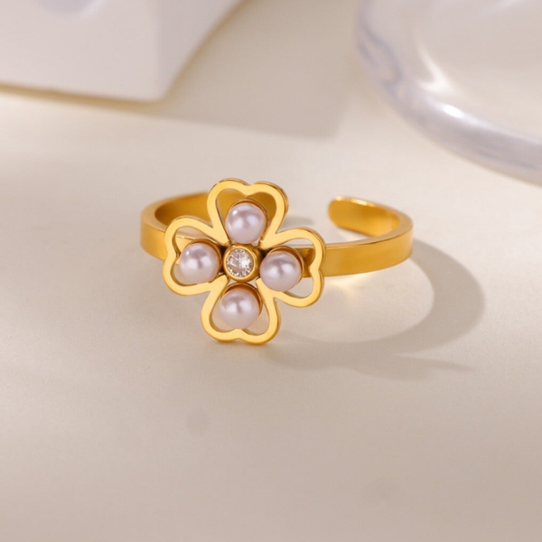 La Bague Fleur perlé