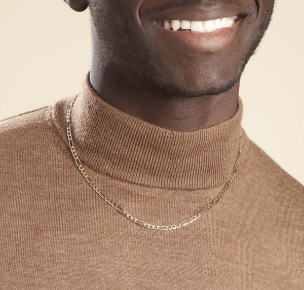 Chaîne Figaro or et argent