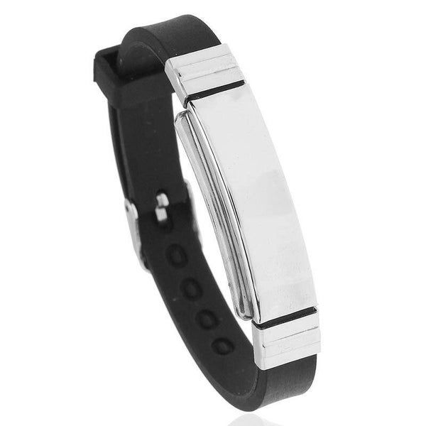 Bracelets hommes à graver ( Argent noir )