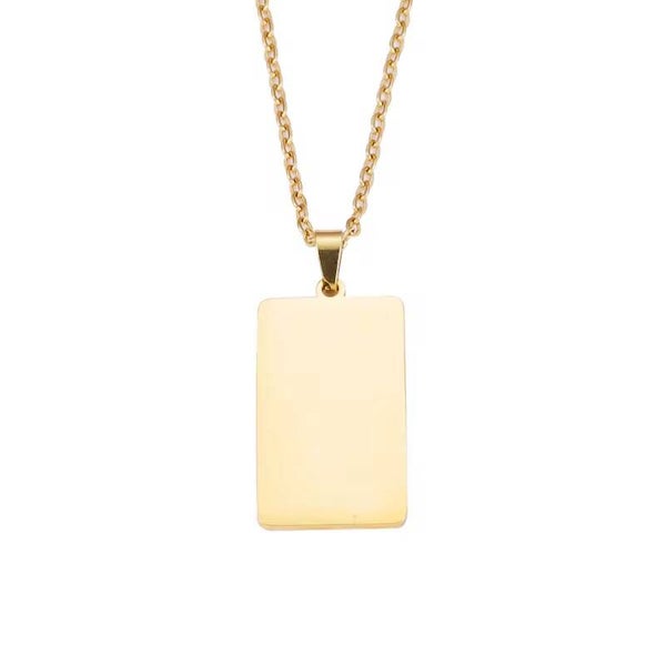 Chaîne Hommes 🧍‍♂️ à graver ✨ ( rectangulaire )