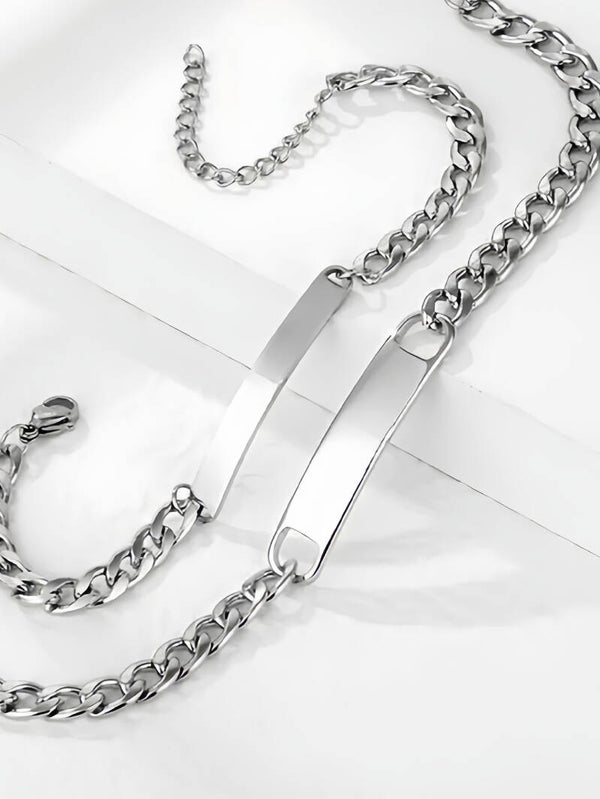 Gourmettes pour Couple Argent