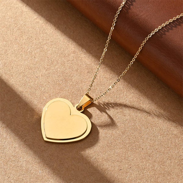 Chaîne à Graver Cœur doré