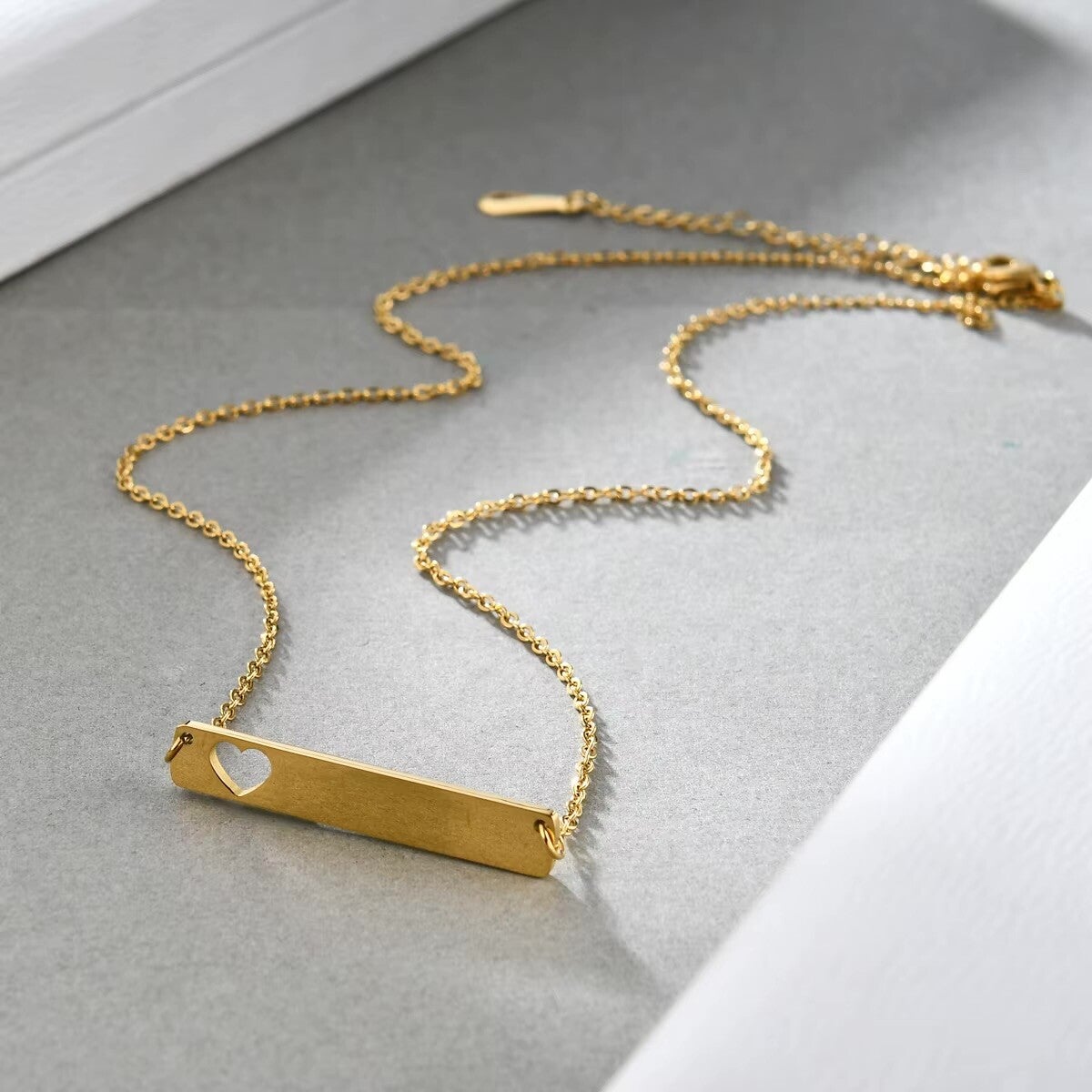 Chaîne femmes à graver Cœur ancré