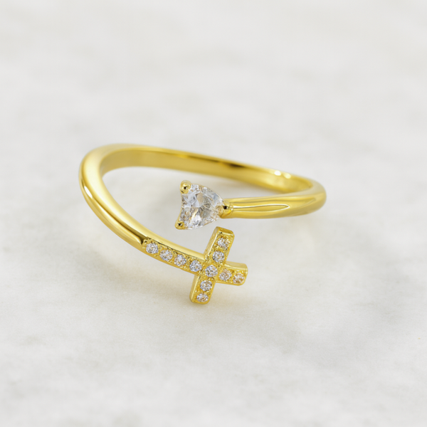 Bague Croix tendresse